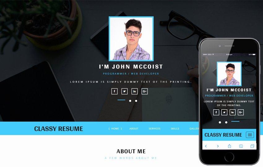 Resume Website Template Free Beautiful My Resume A Personal Category Flat Bootstrap Responsive