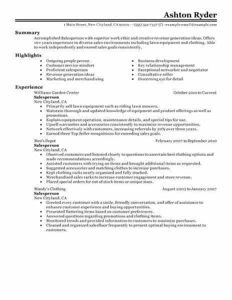 Retail Manager Resume Template Awesome 11 Amazing Retail Resume Examples