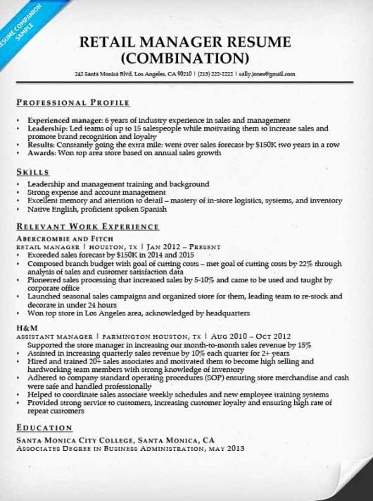 Retail Manager Resume Template Awesome Retail Manager Resume Sample &amp; Writing Tips