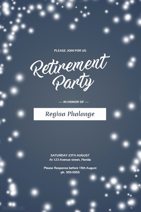Retirement Party Flyer Template Inspirational Retirement Party Flyer Template
