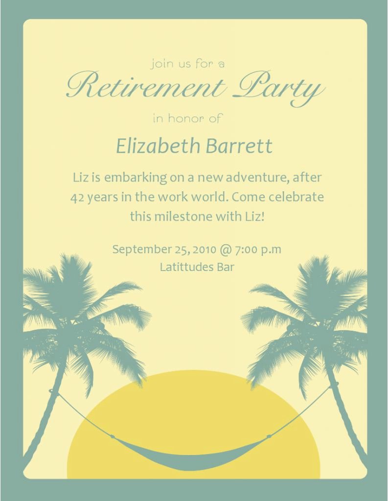 Retirement Party Invitation Template Unique Retirement Invitation Template Retirement Party