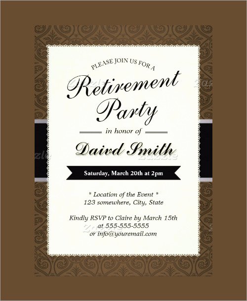 Retirement Party Invite Template Beautiful Sample Invitation Template Download Premium and Free