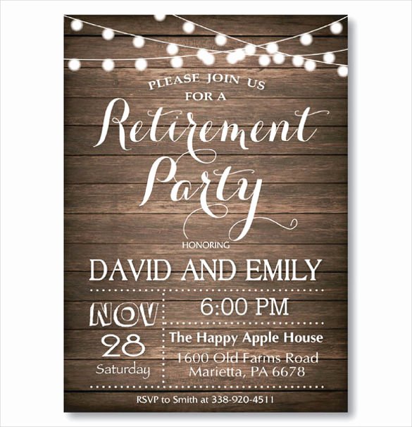 Retirement Party Template Free Best Of 36 Retirement Party Invitation Templates Psd Ai Word