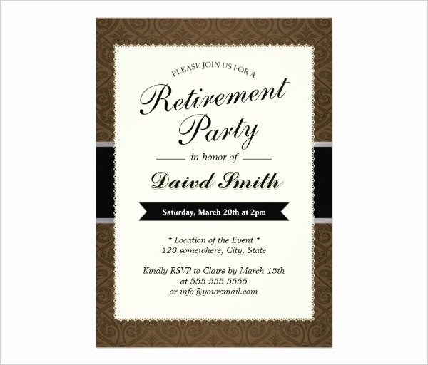 Retirement Party Template Free Inspirational 36 Retirement Party Invitation Templates Psd Ai Word