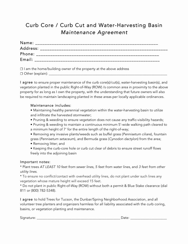 Road Maintenance Agreement Template Luxury Private Road Maintenance Agreement Property Agreements