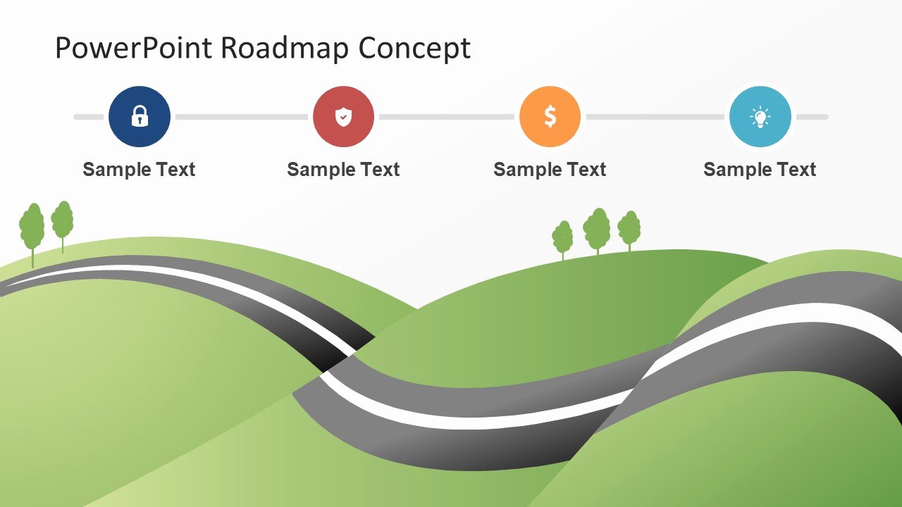 Road Map Powerpoint Template Lovely Roadmap Concept Map Powerpoint theme Slidemodel