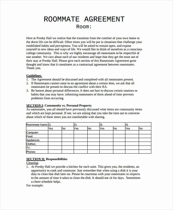 Roommate Chore Chart Template Inspirational 9 Chore Chart Templates In Pdf