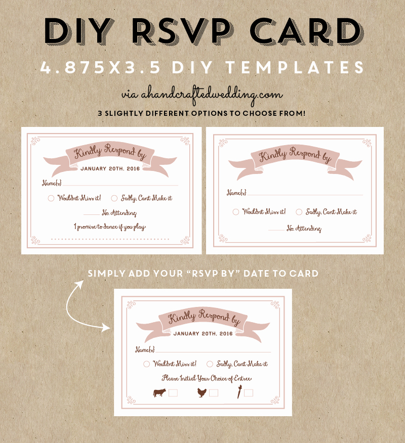Rsvp Card Template Free Awesome 10 Best Of Diy Rsvp Postcard Template Free Free