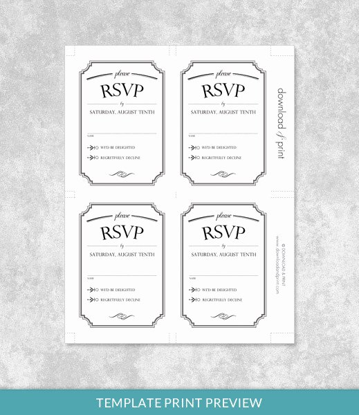 Rsvp Card Template Free Inspirational Vintage Wedding Type Rsvp Card Template