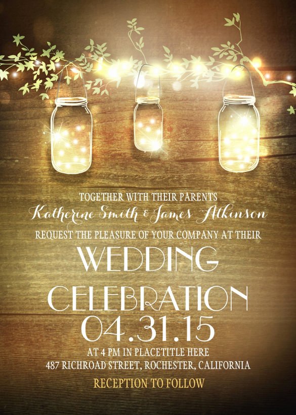 Rustic Wedding Invitation Template New 28 Rustic Wedding Invitation Design Templates Psd Ai