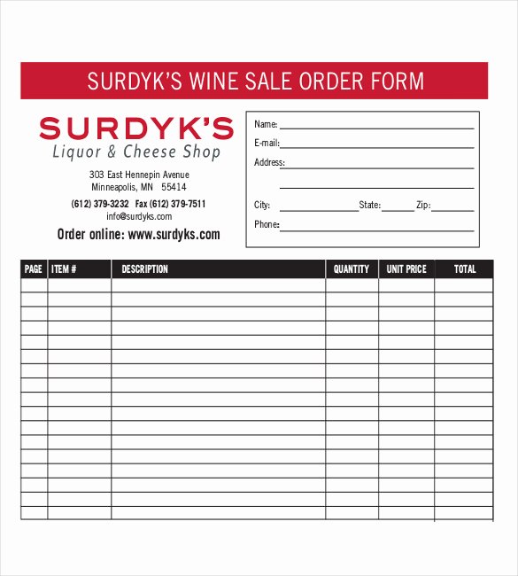 Sale order form Template Unique 26 Sales order Templates – Free Sample Example format