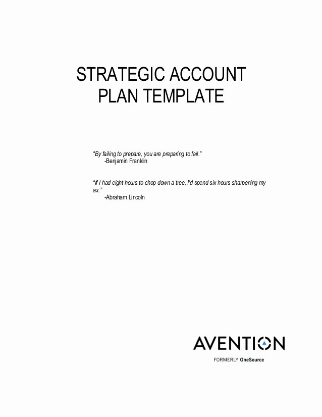 Sales Account Plan Template Lovely Strategic Account Plan Template
