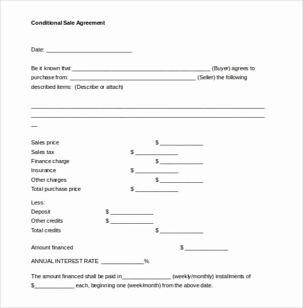 Sales Agreement Template Word Unique 42 Contract Templates