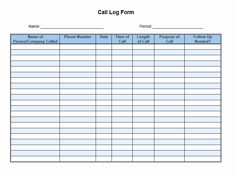 Sales Call Log Template Fresh Sales Call List Templates 5 Free Templates Word Templates