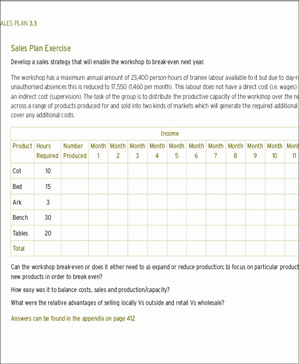 Sales Call Plan Template Inspirational Monthly Sales Plan Templates 11 Free Word Pdf format