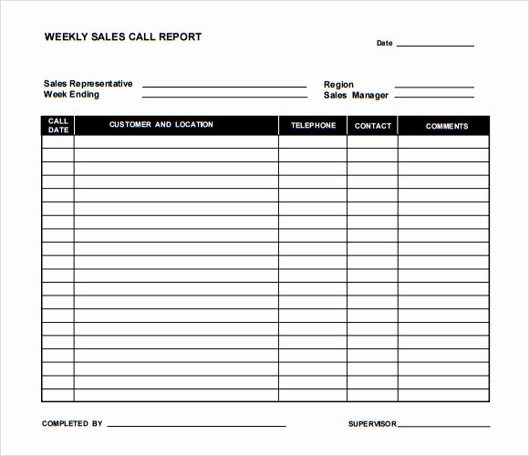 Sales Call Report Template Inspirational Sample Sales Call Report Template 6 Documents In Pdf