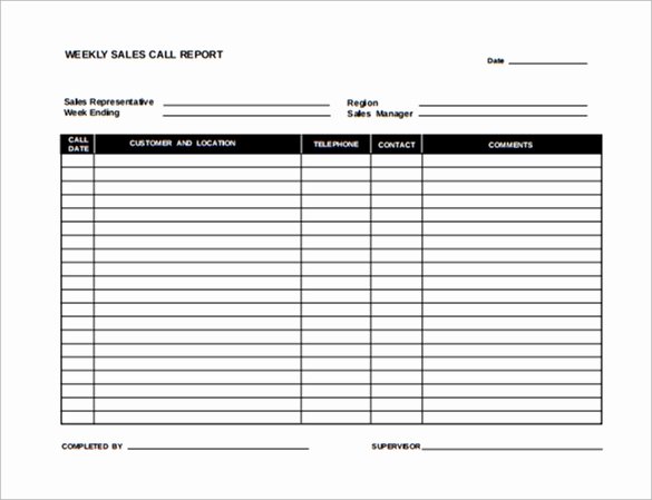 Sales Calls Report Template Elegant Sample Sales Report Template 7 Free Documents Download