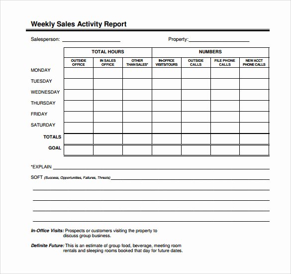 Sales Calls Report Template Unique 14 Sales Call Report Samples