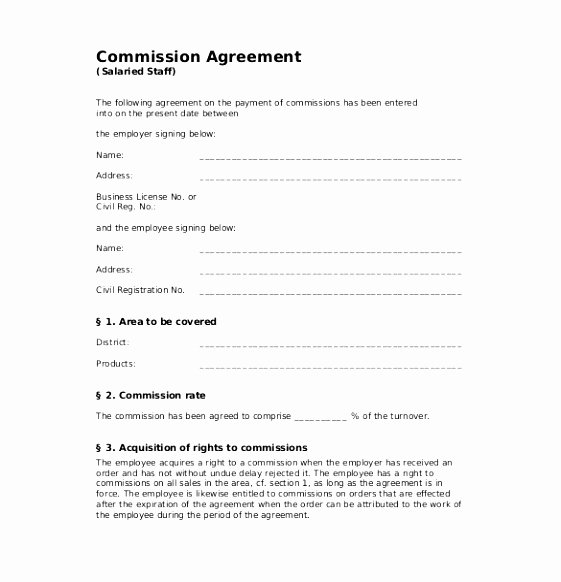 Sales Commission Agreement Template Awesome Sales Agency Agreement Template International Agent