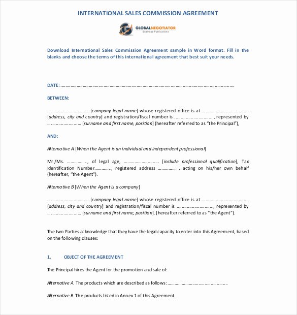 Sales Commission Agreement Template Lovely 23 Mission Agreement Templates Word Pdf Pages