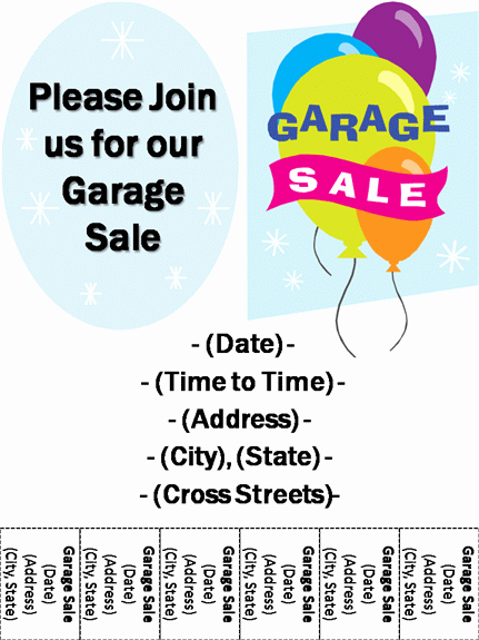 Sales Flyer Template Word Awesome 15 Free Yard Sale Flyers Great Help Demplates