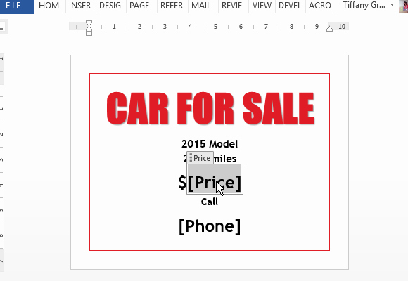 car sale flyer template for word