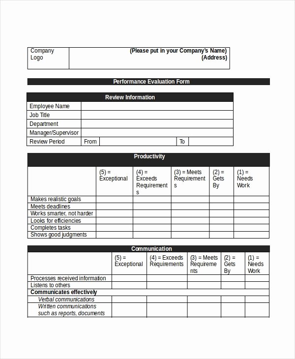 Sales Performance Review Template Unique Sample Retail Appraisal forms 8 Free Documents In Pdf Doc