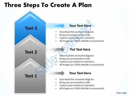 Sales Plan Template Ppt Fresh Business Powerpoint Templates Three Steps to Create Plan