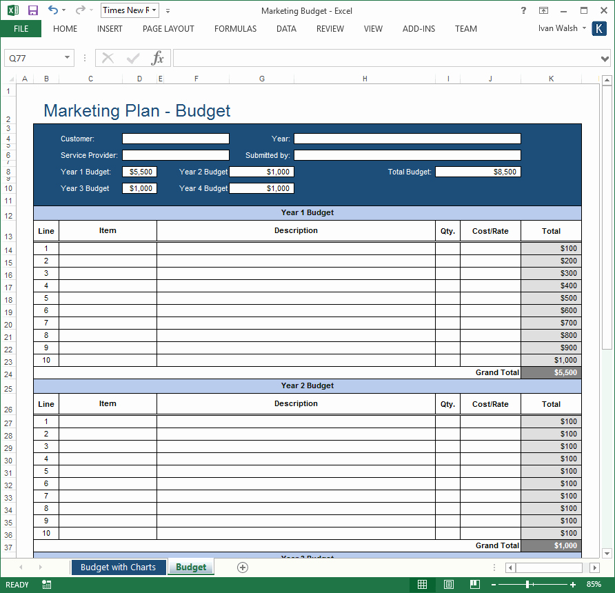 Sales Planning Template Excel Best Of Marketing Plan Template – 40 Page Ms Word Template and 10