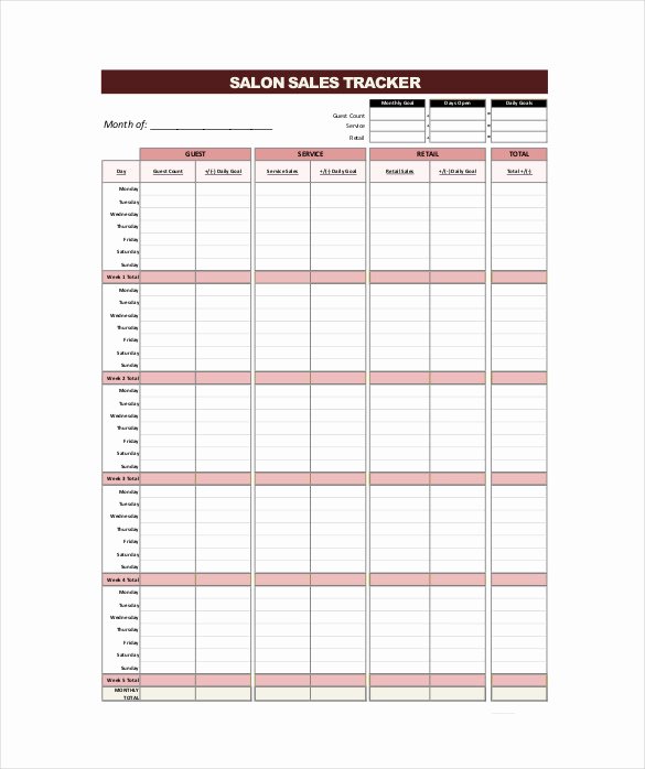 Sales Sheet Template Free Luxury 10 Sales Tracking Templates Free Word Excel Pdf