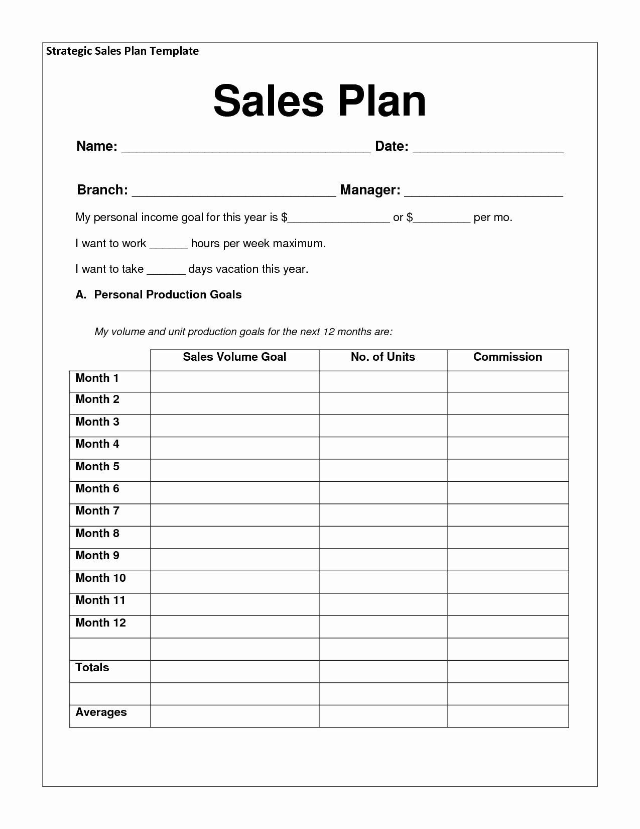 Sales Territory Planning Template Unique Sales Plan Templates Word Excel Samples