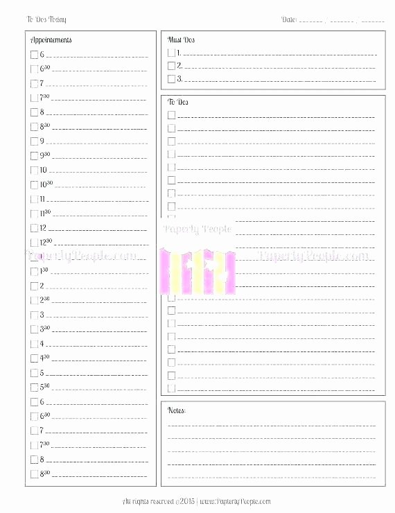 Salon Appointment Book Template New Appointment Book Template Salon Experience Printable Pages