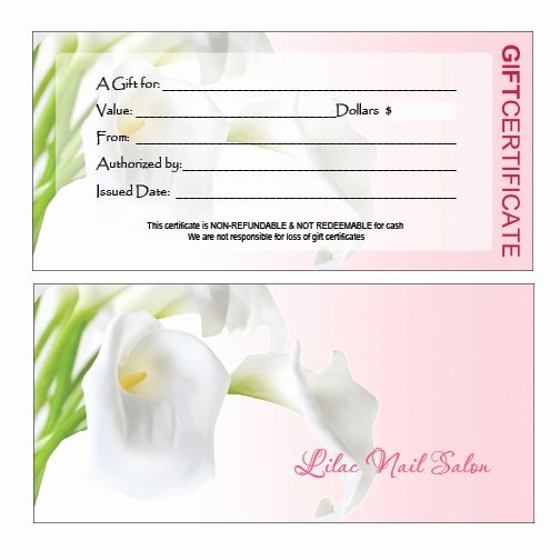 Salon Gift Certificate Template Best Of Nail Certificate Templates to Pin On Pinterest