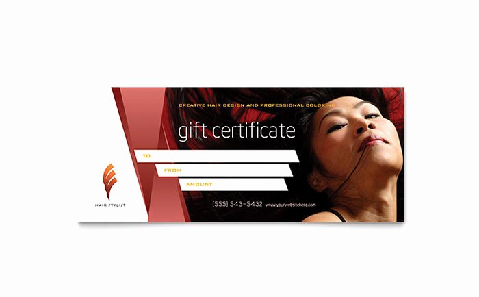 Salon Gift Certificate Template Fresh Hair Stylist &amp; Salon Gift Certificate Template Word