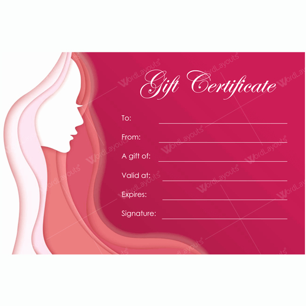 Salon Gift Certificate Template Luxury Bring In Clients with Spa Gift Certificate Templates