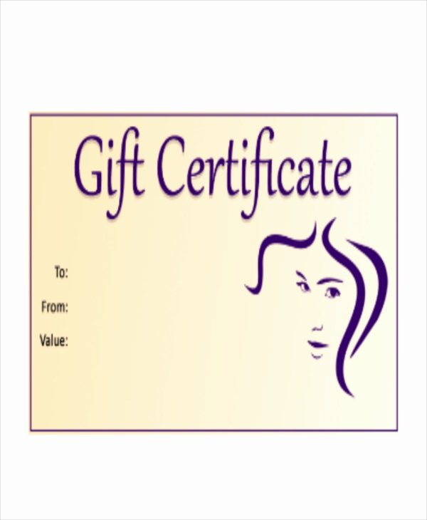 Salon Gift Certificate Template New Gift Certificate Template 8 Free Word Pdf Document