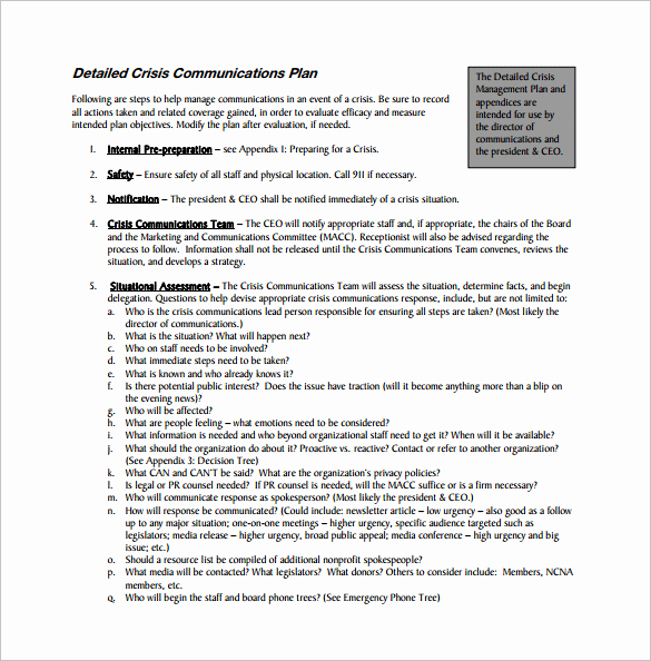 Sample Communication Plan Template Awesome Munication Plan Template 9 Word Pdf Documents