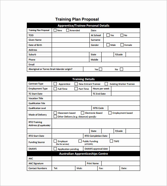 Sample Training Plan Template Awesome 37 Training Proposal Templates Pdf Doc