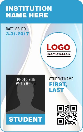 School Id Card Template Lovely Student Id Card Templates for Ms Word