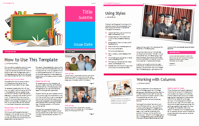 School Newsletter Template Free Luxury School Newsletter Templates for Classroom and Parents