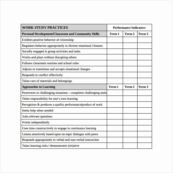School Progress Report Template Unique 12 Progress Report Card Templates to Free Download