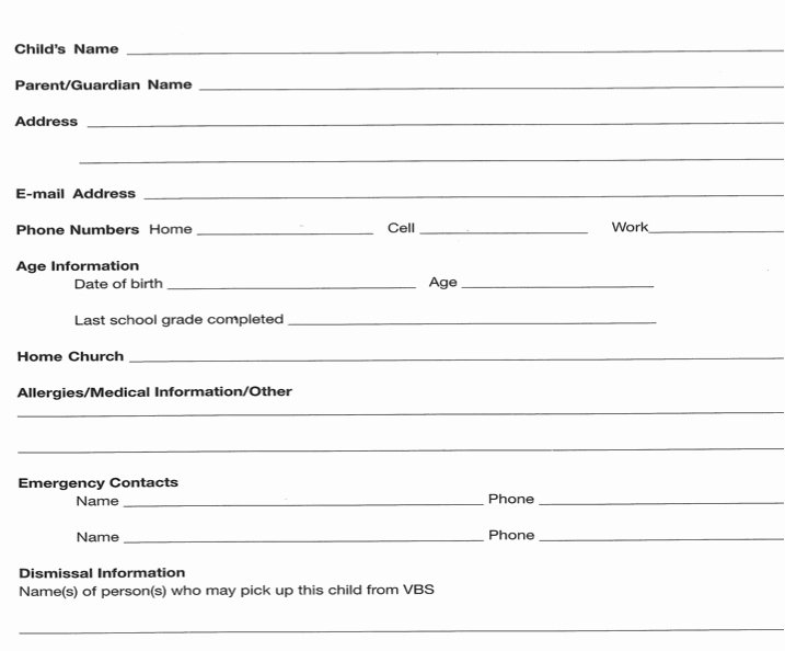 School Registration form Template Beautiful School Registration form Template Blank to Pin On