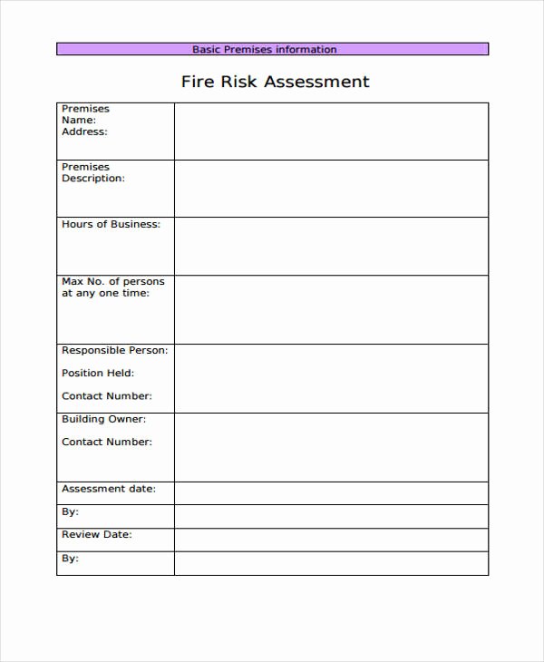 School Threat assessment Template Awesome 6 Fire Risk assessment Templates Free Samples Examples