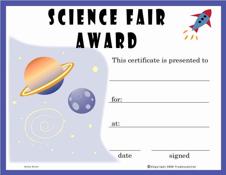 Science Fair Powerpoint Template Inspirational Free Science Fair Certificates Certificate Free Science Fair