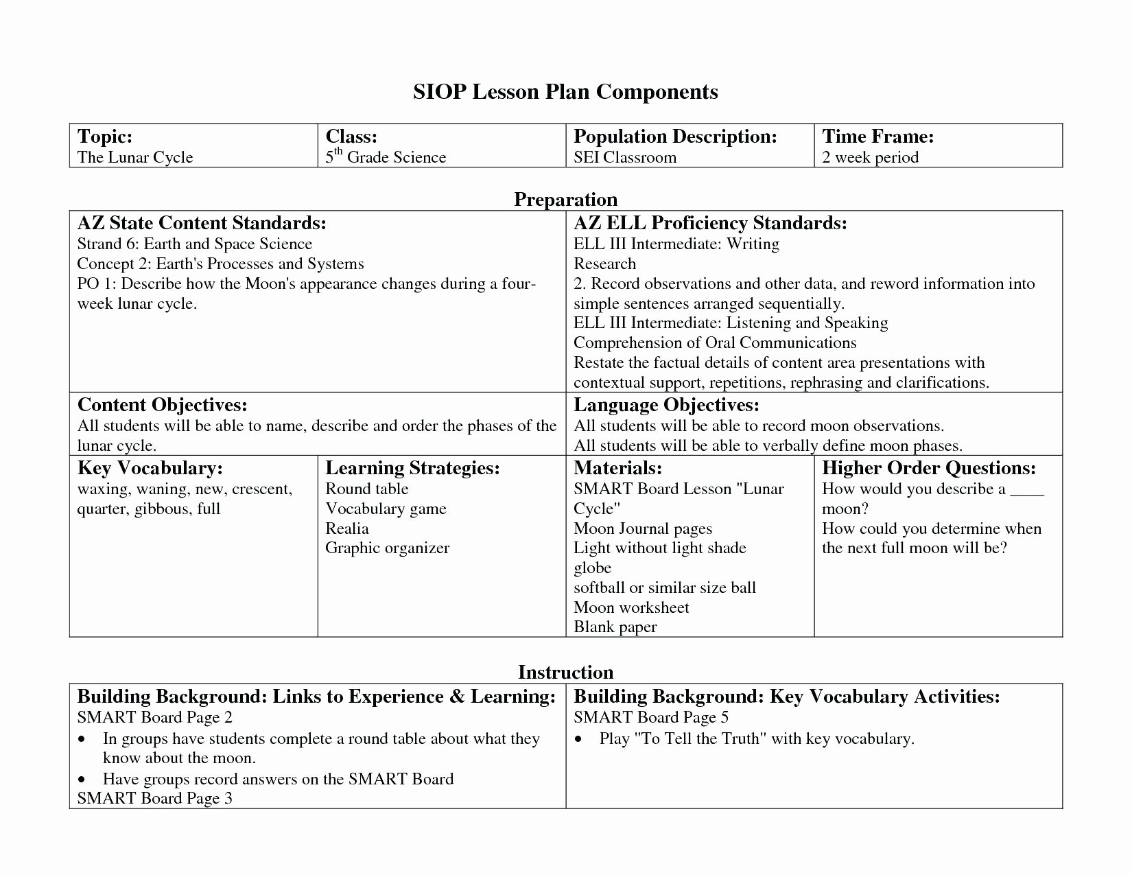 Science Lesson Plan Template Beautiful Sample Lesson Plan In Science Grade 7 Sample