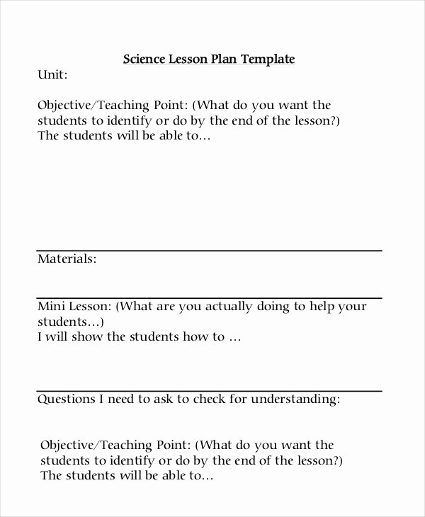 Science Lesson Plan Template Unique Lesson Plan Template 14 Free Word Pdf Documents