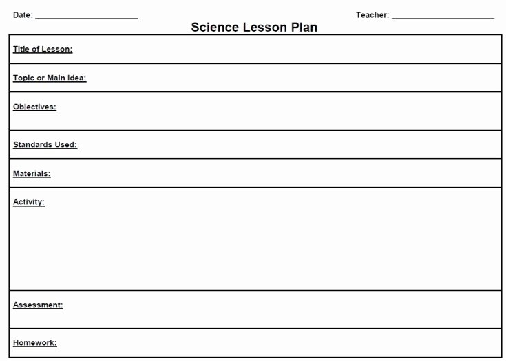 Science Lesson Plan Template Unique Science Lesson Plan Templates – 10 Free Sample Templates