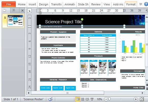 Scientific Presentation Powerpoint Template Beautiful Science Poster Project Template for Powerpoint
