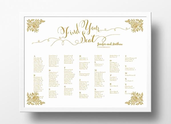Seating Chart Poster Template Best Of Wedding Seating Chart Poster Diy