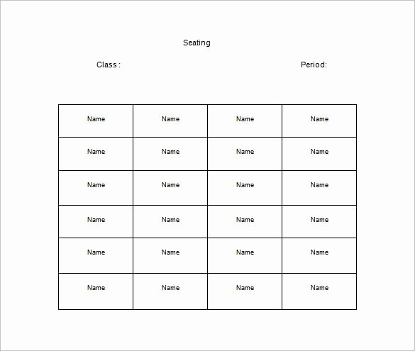 Seating Chart Template Excel Elegant Classroom Seating Chart Template 22 Examples In Pdf